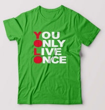 Load image into Gallery viewer, You Live Only Once(YOLO) T-Shirt for Men-flag green-Ektarfa.online
