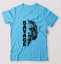Load image into Gallery viewer, Savage Lion T-Shirt for Men-Light Blue-Ektarfa.online