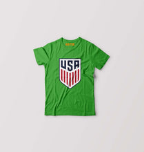 Load image into Gallery viewer, USA Football Kids T-Shirt for Boy/Girl-Flag Green-Ektarfa.online
