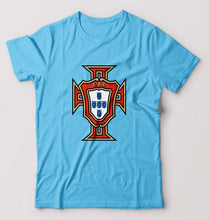 Load image into Gallery viewer, Portugal Football T-Shirt for Men-Light Blue-Ektarfa.online