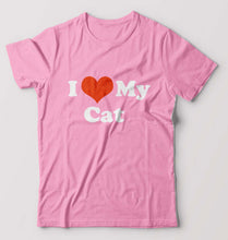 Load image into Gallery viewer, I Love My Cat T-Shirt for Men-Light Baby Pink-Ektarfa.online