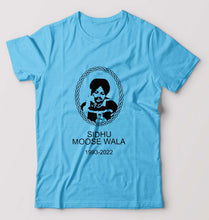 Load image into Gallery viewer, Drake Tribute Sidhu Moose Wala T-Shirt for Men-Light Blue-Ektarfa.online