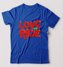 Load image into Gallery viewer, Love to Ride T-Shirt for Men-Royal Blue-Ektarfa.online