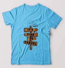 Load image into Gallery viewer, Travel T-Shirt for Men-Light Blue-Ektarfa.online