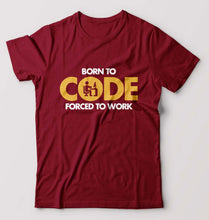Load image into Gallery viewer, Coder Geek T-Shirt for Men-Maroon-Ektarfa.online
