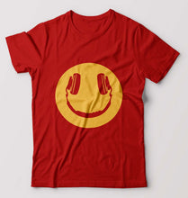 Load image into Gallery viewer, Emoji Headphone Music T-Shirt for Men-Red-Ektarfa.online
