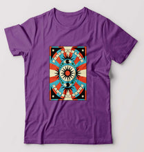 Load image into Gallery viewer, Psychedelic Peace and Love T-Shirt for Men-Purple-Ektarfa.online