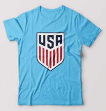 Load image into Gallery viewer, USA Football T-Shirt for Men-Light Blue-Ektarfa.online