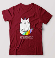 Load image into Gallery viewer, Cat Unicorn T-Shirt for Men-Maroon-Ektarfa.online