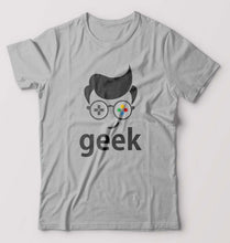 Load image into Gallery viewer, Geek T-Shirt for Men-Grey Melange-Ektarfa.online