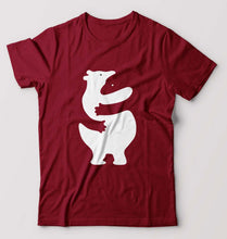 Load image into Gallery viewer, Hippo Dolphin Hug T-Shirt for Men-Maroon-Ektarfa.online