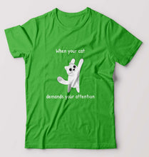 Load image into Gallery viewer, Cat T-Shirt for Men-flag green-Ektarfa.online