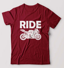 Load image into Gallery viewer, Ride Superbike T-Shirt for Men-Maroon-Ektarfa.online
