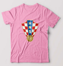 Load image into Gallery viewer, Croatia Football T-Shirt for Men-Light Baby Pink-Ektarfa.online
