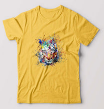 Load image into Gallery viewer, Tiger T-Shirt for Men-Golden Yellow-Ektarfa.online