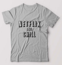 Load image into Gallery viewer, Netflix and Chill T-Shirt for Men-Grey Melange-Ektarfa.online