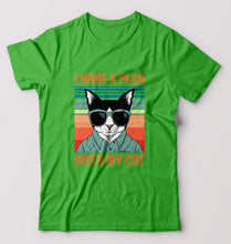 Load image into Gallery viewer, Cat T-Shirt for Men-Flag Green-Ektarfa.online