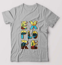 Load image into Gallery viewer, Explore Travel Adventure T-Shirt for Men-Grey Melange-Ektarfa.online
