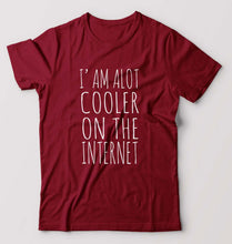 Load image into Gallery viewer, Internet T-Shirt for Men-Maroon-Ektarfa.online