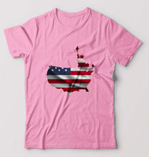Load image into Gallery viewer, USA America T-Shirt for Men-Light Baby Pink-Ektarfa.online