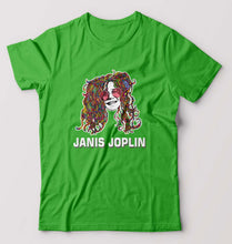 Load image into Gallery viewer, Janis Joplin T-Shirt for Men-flag green-Ektarfa.online