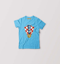 Load image into Gallery viewer, Croatia Football Kids T-Shirt for Boy/Girl-Light Blue-Ektarfa.online