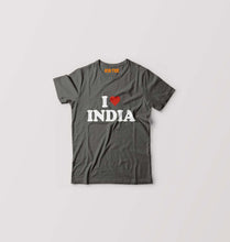Load image into Gallery viewer, I Love India Kids T-Shirt for Boy/Girl-Charcoal-Ektarfa.online