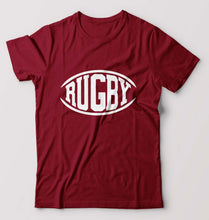 Load image into Gallery viewer, Rugby T-Shirt for Men-Maroon-Ektarfa.online