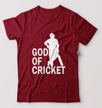 Load image into Gallery viewer, Sachin Tendulkar God T-Shirt for Men-Maroon-Ektarfa.online