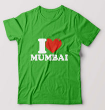 Load image into Gallery viewer, I Love Mumbai T-Shirt for Men-flag green-Ektarfa.online