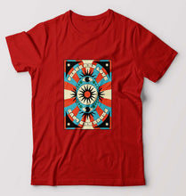 Load image into Gallery viewer, Psychedelic Peace and Love T-Shirt for Men-Red-Ektarfa.online