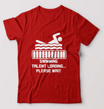 Load image into Gallery viewer, Swimming T-Shirt for Men-Red-Ektarfa.online