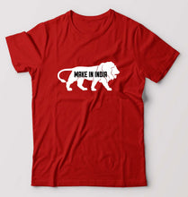 Load image into Gallery viewer, Make in India T-Shirt for Men-Red-Ektarfa.online