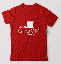 Load image into Gallery viewer, Team Groom T-Shirt for Men-Red-Ektarfa.online