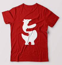 Load image into Gallery viewer, Hippo Dolphin Hug T-Shirt for Men-Red-Ektarfa.online