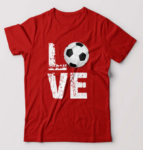 Load image into Gallery viewer, Love Football T-Shirt for Men-Red-Ektarfa.online