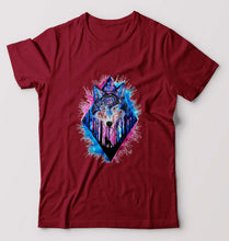 Load image into Gallery viewer, Wolf T-Shirt for Men-Maroon-Ektarfa.online