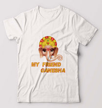 Load image into Gallery viewer, Ganpati JI(Ganesh) T-Shirt for Men-White-Ektarfa.online