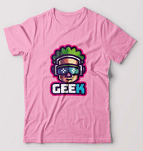 Load image into Gallery viewer, Geek T-Shirt for Men-Light Baby Pink-Ektarfa.online