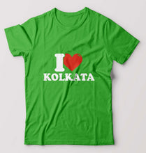 Load image into Gallery viewer, I Love Kolkata T-Shirt for Men-flag green-Ektarfa.online