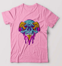 Load image into Gallery viewer, Trippy Psychedelic Skull T-Shirt for Men-Light Baby Pink-Ektarfa.online