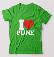 Load image into Gallery viewer, I Love Pune T-Shirt for Men-flag green-Ektarfa.online