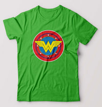 Load image into Gallery viewer, Wonder Woman Superhero T-Shirt for Men-flag green-Ektarfa.online