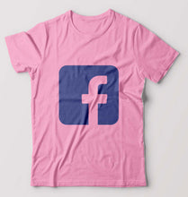 Load image into Gallery viewer, Facebook T-Shirt for Men-Light Baby Pink-Ektarfa.online