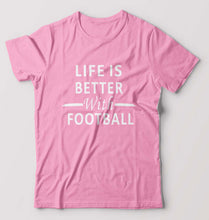 Load image into Gallery viewer, Life Football T-Shirt for Men-Light Baby Pink-Ektarfa.online