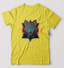Load image into Gallery viewer, Fox Wolf T-Shirt for Men-Yellow-Ektarfa.online