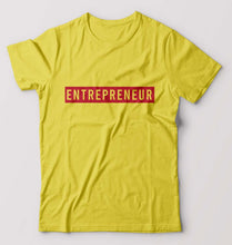 Load image into Gallery viewer, Entrepreneur T-Shirt for Men-Yellow-Ektarfa.online