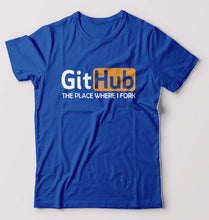 Load image into Gallery viewer, GitHub T-Shirt for Men-Royal Blue-Ektarfa.online