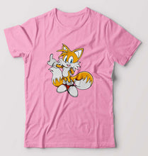 Load image into Gallery viewer, Tails Sonic T-Shirt for Men-Light Baby Pink-Ektarfa.online