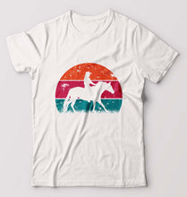 Load image into Gallery viewer, Horse Riding T-Shirt for Men-White-Ektarfa.online